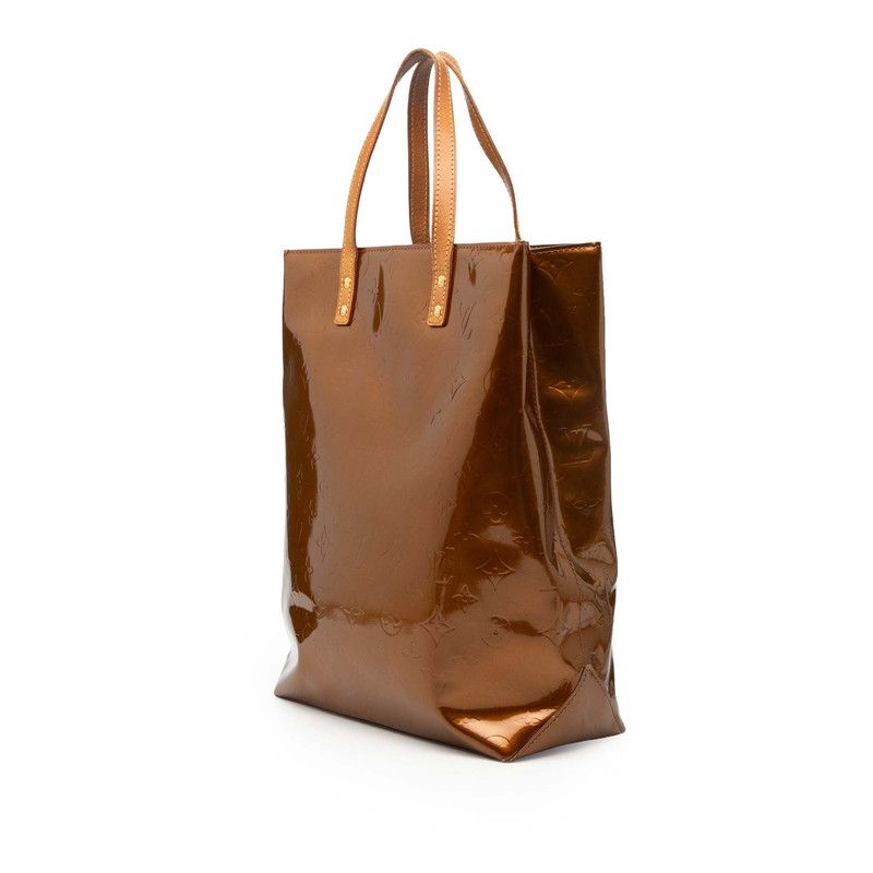 Louis Vuitton Monogram Vernis Reed MM Tote Blanc Brown Patent Leather — view 2