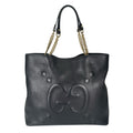 Gucci GG Embossed Tote Bag Leather Black