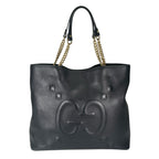 Gucci GG Embossed Tote Bag Leather Black
