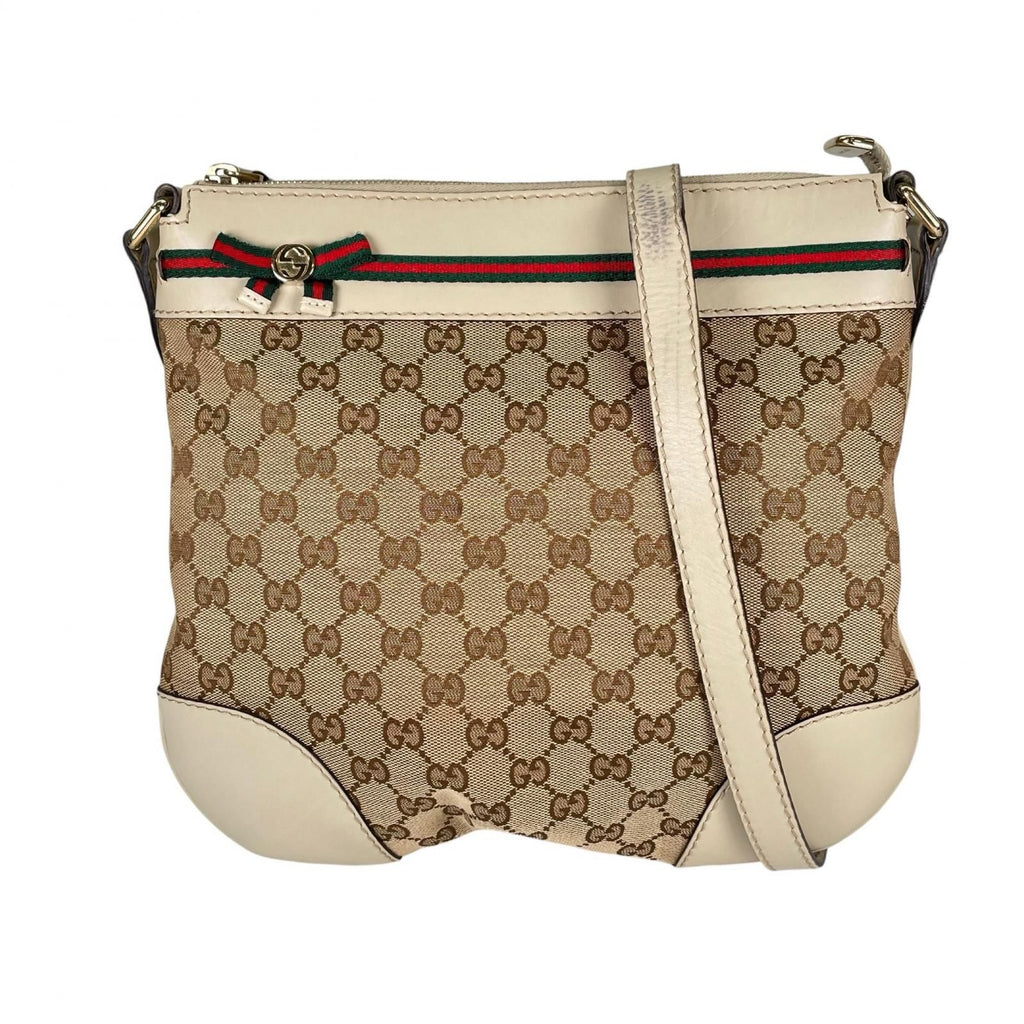 Gucci Sherry Line Shoulder Bag GG Canvas Beige