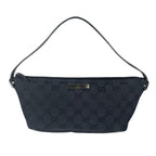 Gucci Pouch Handbag GG Canvas Black