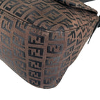 Fendi Mamma Baguette Handbag Canvas Brown — view 7