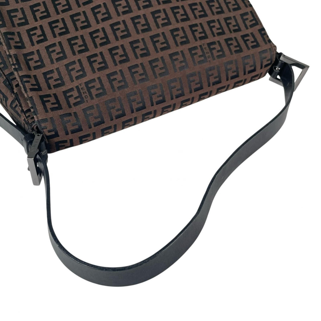 Fendi Mamma Baguette Handbag Canvas Brown — view 5