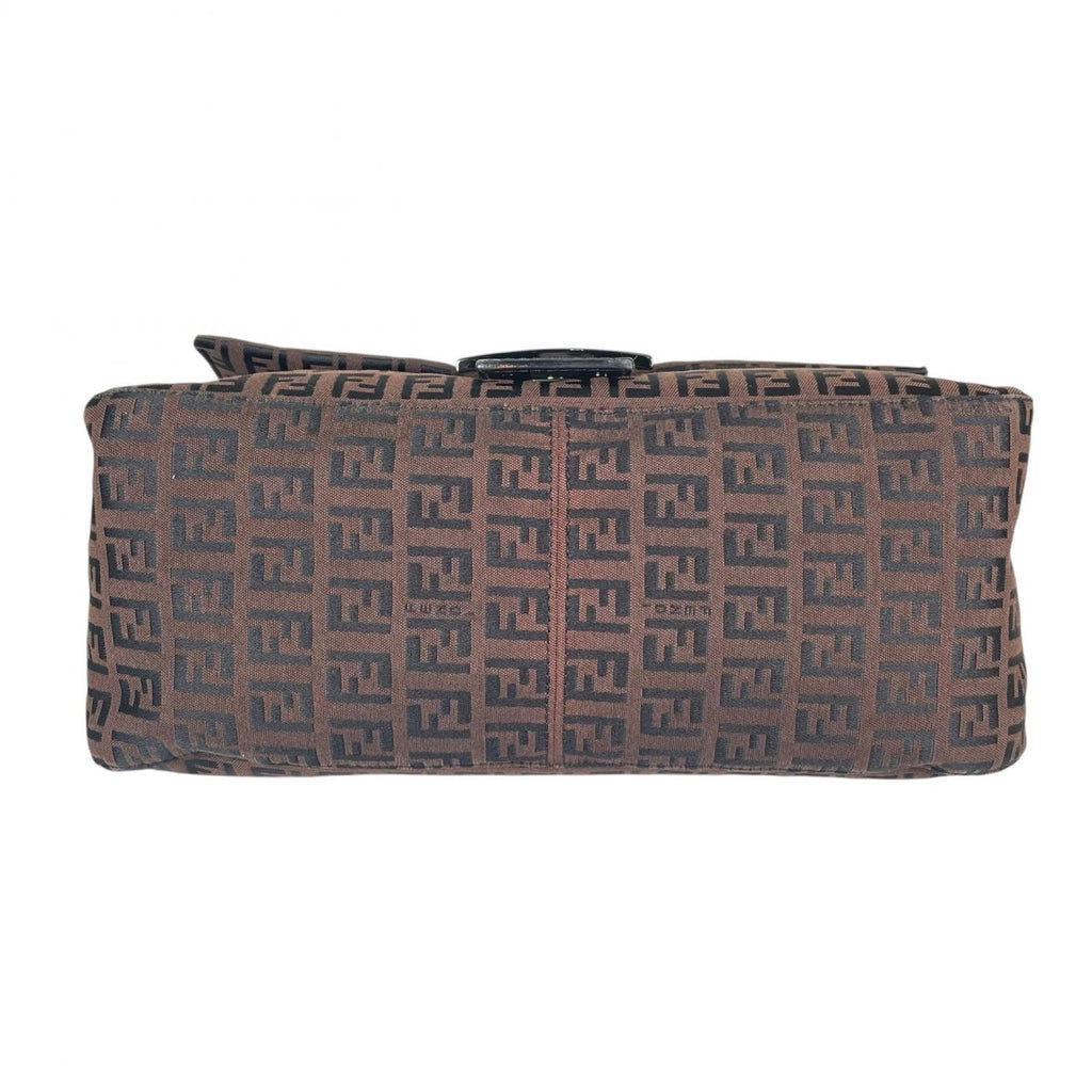 Fendi Mamma Baguette Handbag Canvas Brown — view 4