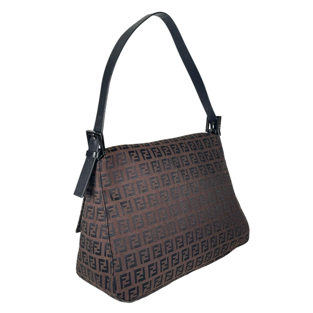 Fendi Mamma Baguette Handbag Canvas Brown — view 3