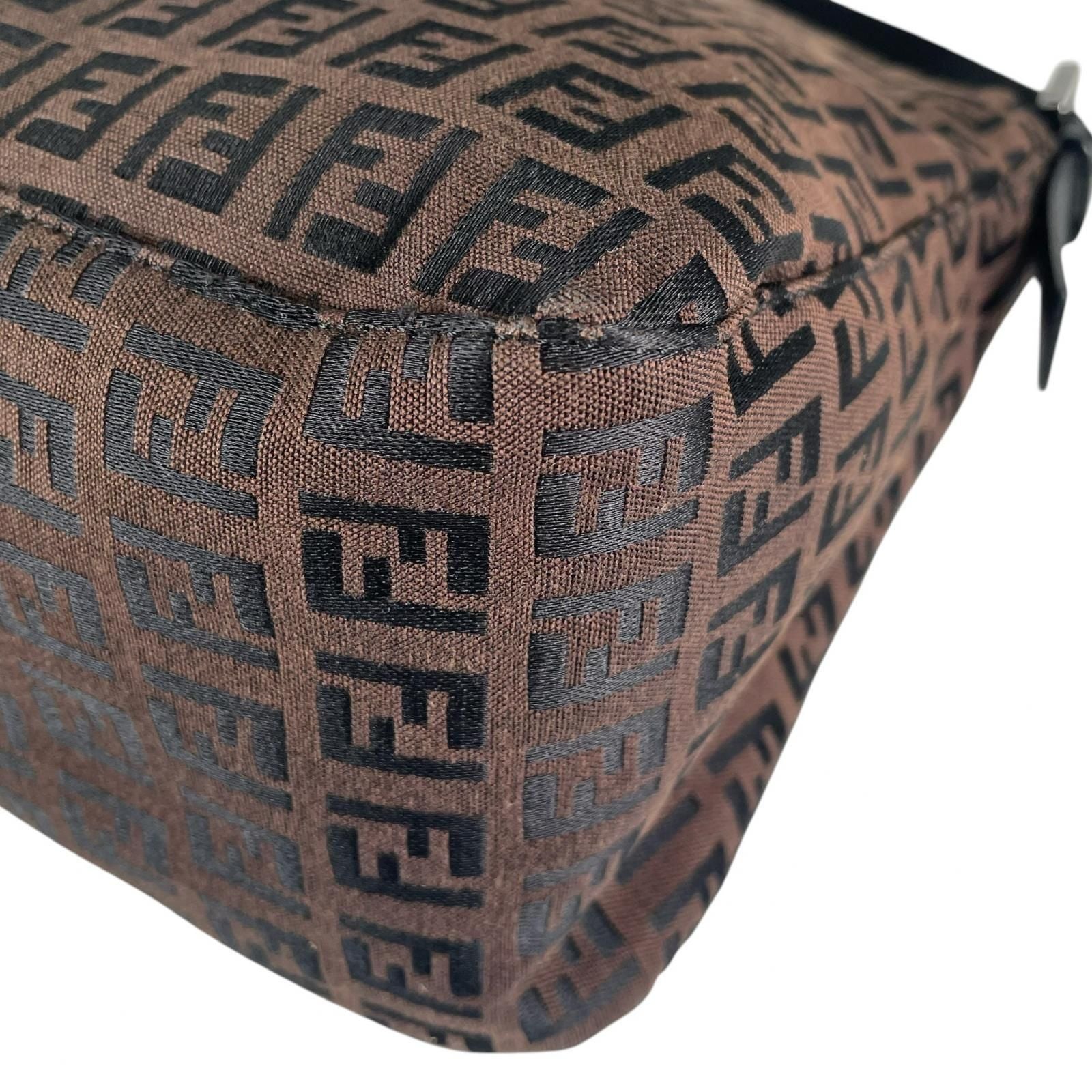 Fendi Mamma Baguette Handbag Canvas Brown — view 8