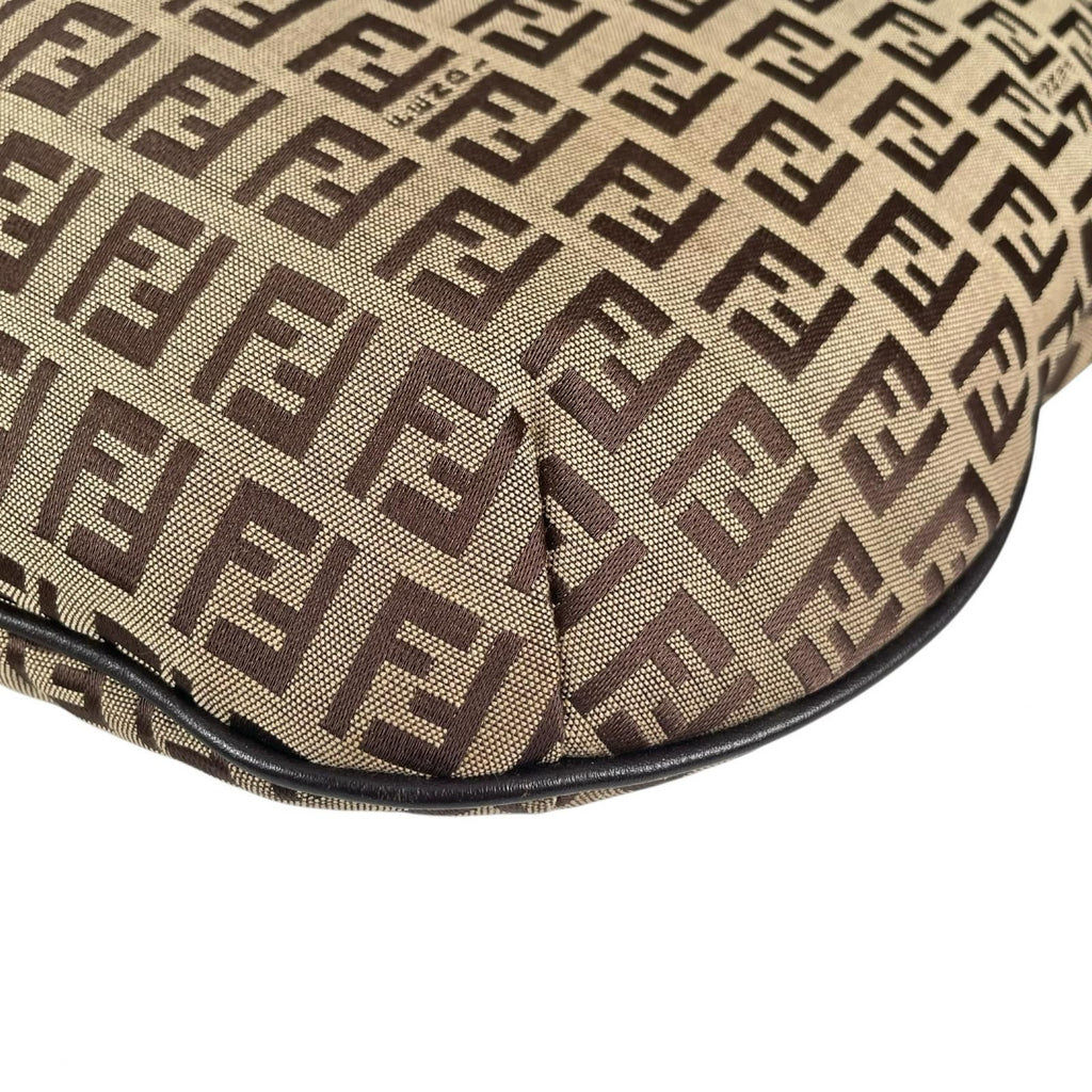 Fendi Zucchino Handbag Canvas Beige — view 6