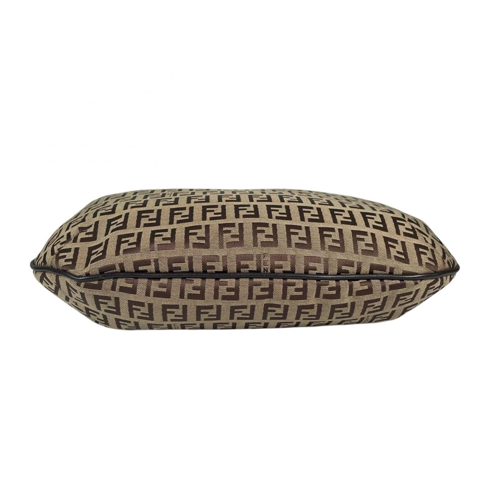 Fendi Zucchino Handbag Canvas Beige — view 4