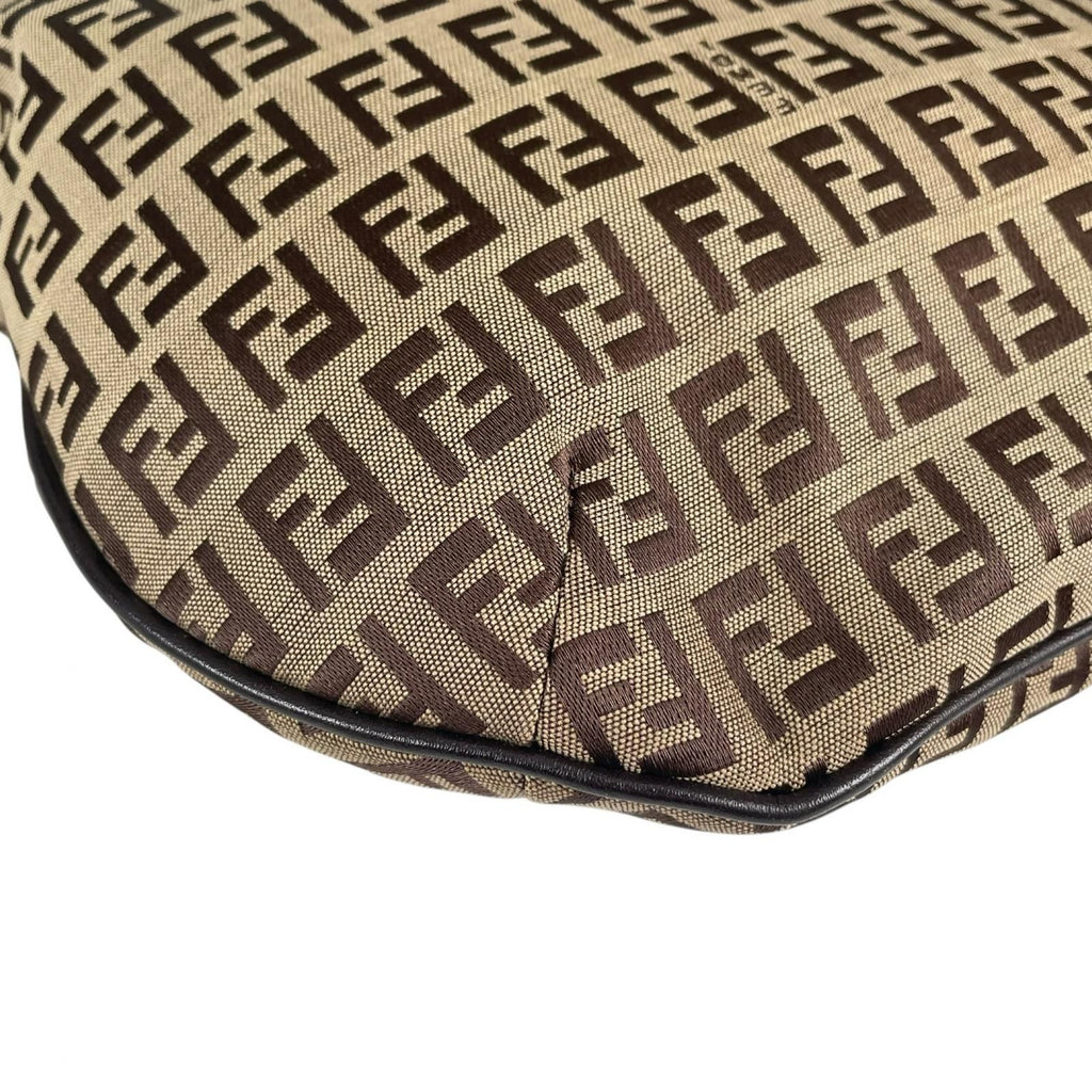 Fendi Zucchino Handbag Canvas Beige — view 7