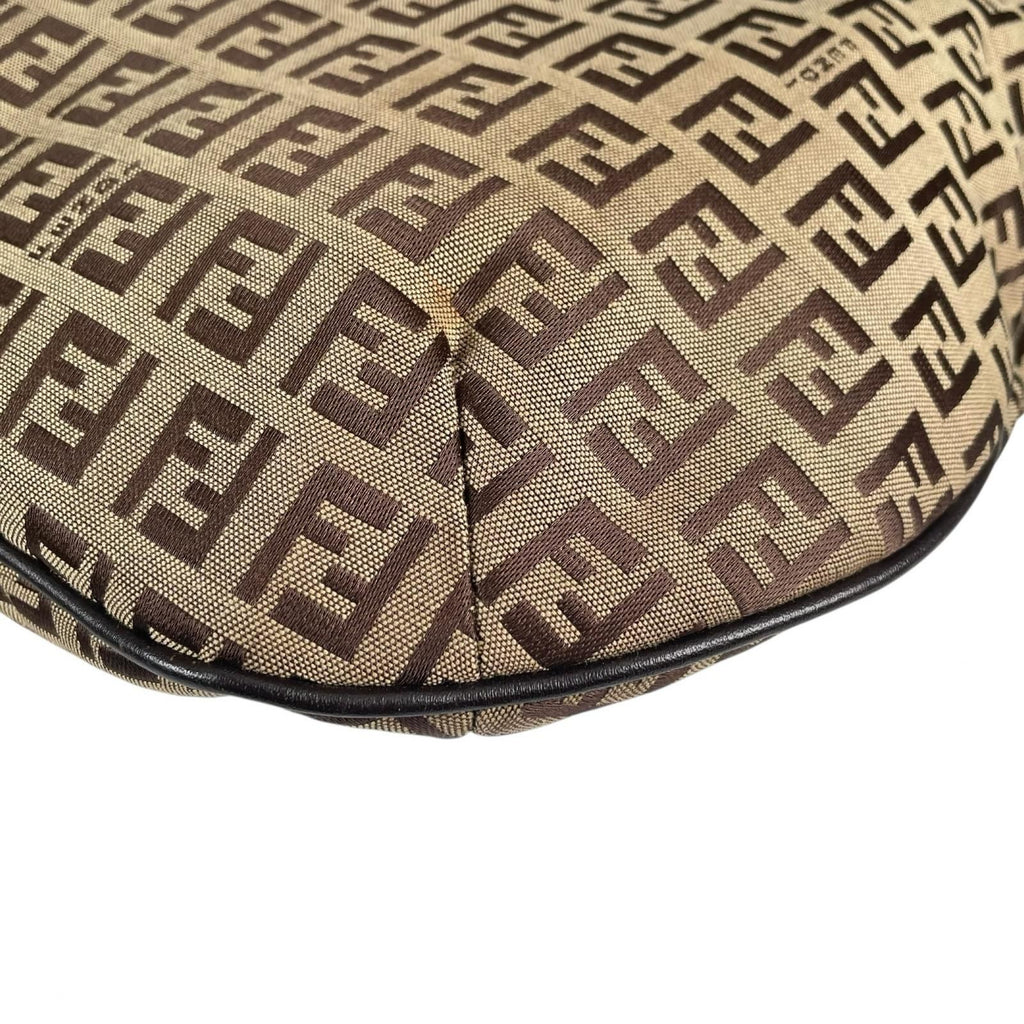 Fendi Zucchino Handbag Canvas Beige — view 8