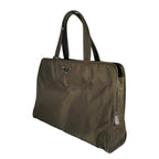 Prada Triangle Logo Handbag Nylon Khaki — view 2