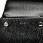 Dior Oblique Shoulder Bag Pochette Beige Navy Black Canvas Leather — view 6