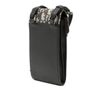 Dior Oblique Shoulder Bag Pochette Beige Navy Black Canvas Leather — view 2