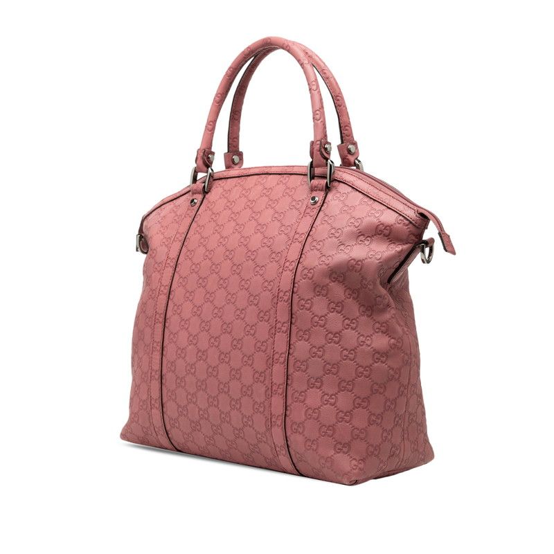 Gucci Guccissima Soho 2-Way Shoulder Bag Pink Leather — view 2