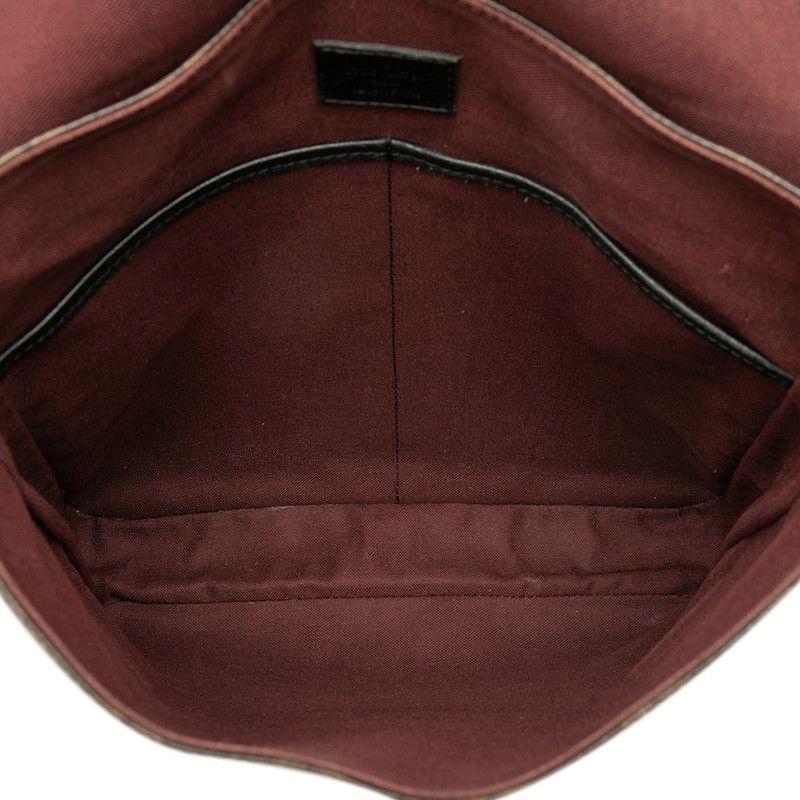 Louis Vuitton Monogram Macassar Bus MM Crossbody Shoulder Bag Brown Leather — view 5