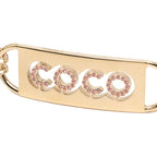 Chanel CC Logo Chain Belt Gold Pink Plated Rhinestone — view 2