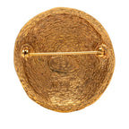 Chanel Vintage CC Logo Round Brooch Gold Plated — view 2