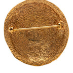 Chanel Vintage CC Logo Round Brooch Gold Plated — view 3