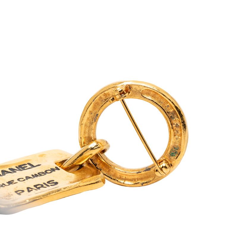 Chanel 31 Rue Cambon Plate Brooch Gold Plated — view 3