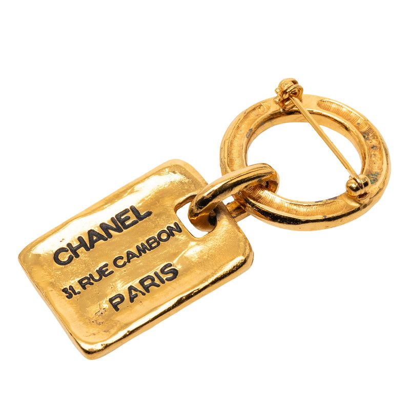 Chanel 31 Rue Cambon Plate Brooch Gold Plated — view 2