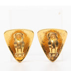 Chanel CC Logo Triangle Motif Earrings Gold Plated — view 2