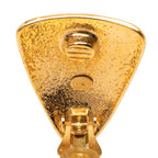 Chanel CC Logo Triangle Motif Earrings Gold Plated — view 3