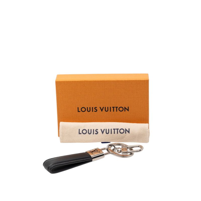 Louis Vuitton Key Holder LV Padlock Key Ring Charm Silver Black Metal — view 4