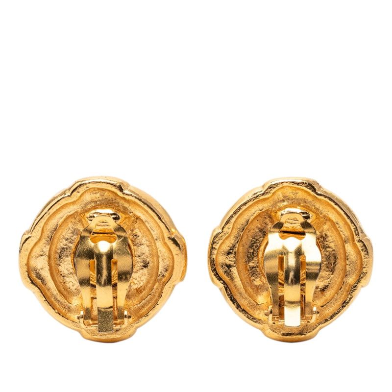 Chanel CC Logo Earrings Gold Plated — view 2