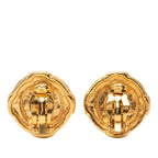 Chanel CC Logo Earrings Gold Plated — view 2