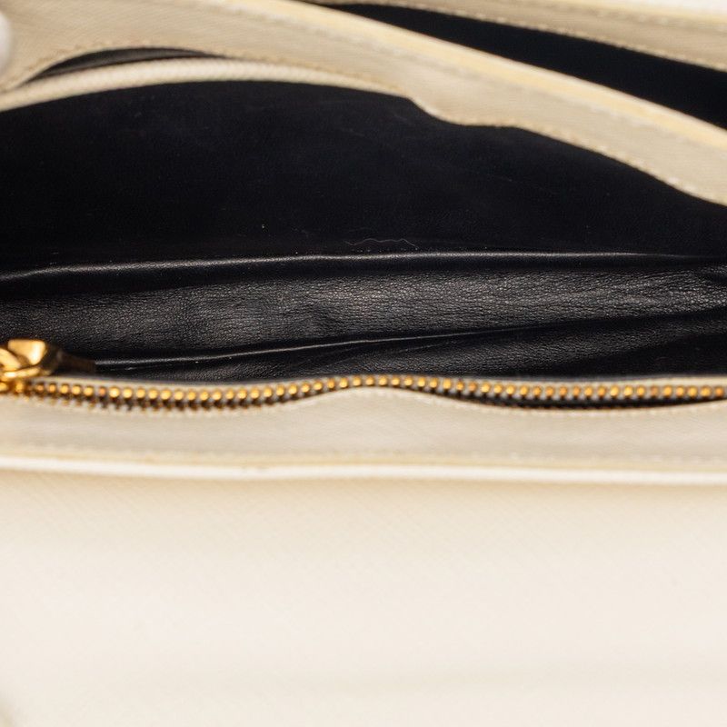 Prada 2-Way Shoulder Bag White Saffiano Leather — view 6