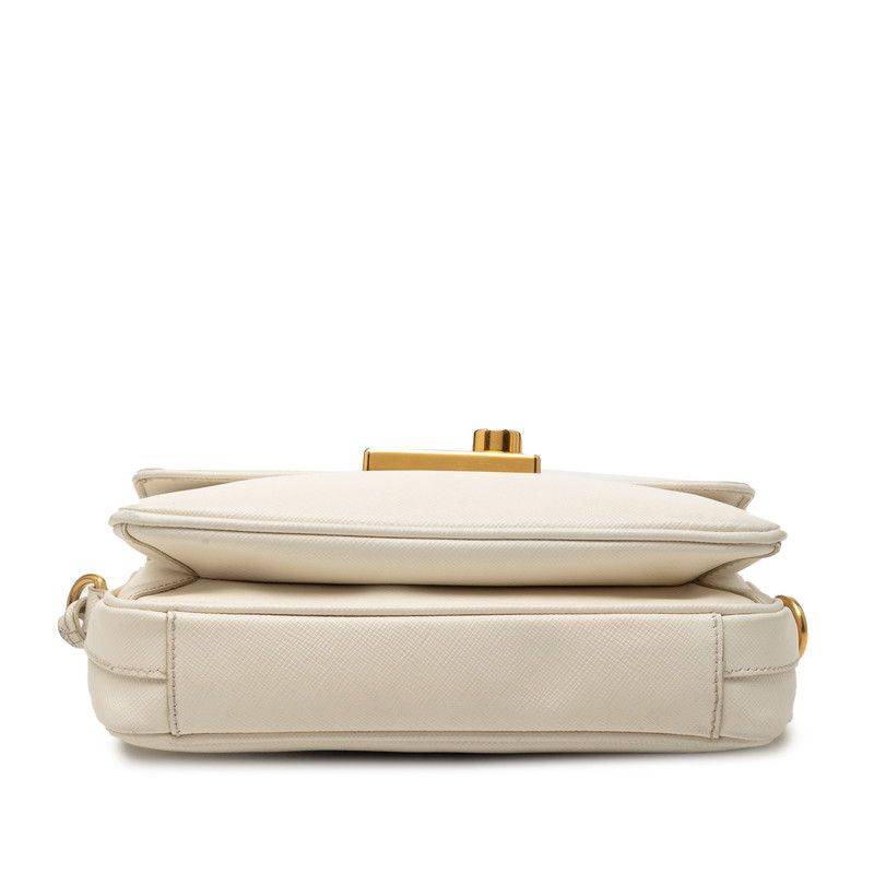 Prada 2-Way Shoulder Bag White Saffiano Leather — view 3
