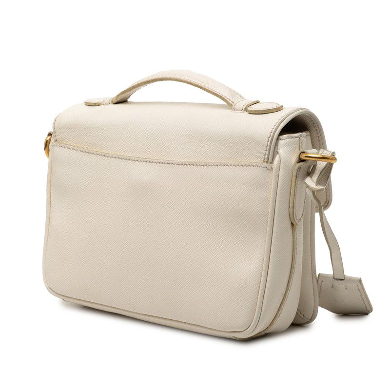 Prada 2-Way Shoulder Bag White Saffiano Leather — view 2