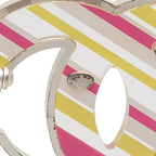 Chanel CC Logo Brooch 06c Silver Yellow Pink Metal — view 3