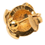 Chanel CC Logo Earrings Gold Plated — view 4