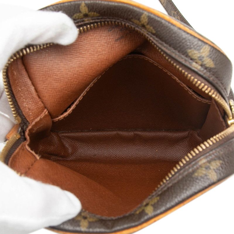 Louis Vuitton Monogram Danube Crossbody Shoulder Bag Brown Leather — view 4