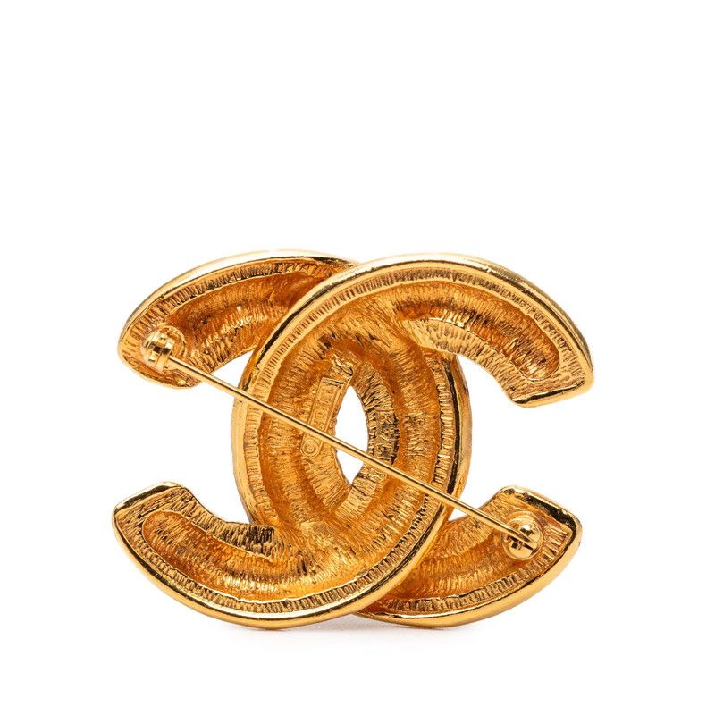 Chanel CC Logo Quilted Brooch Gold Plated — view 2