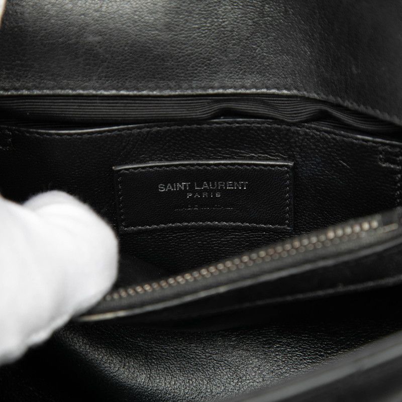 Saint Laurent Carre 2-Way Shoulder Bag Black Leather — view 6