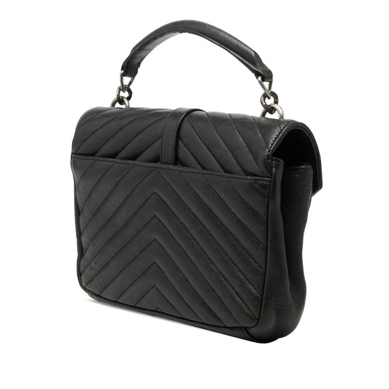 Saint Laurent Carre 2-Way Shoulder Bag Black Leather — view 2