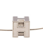 Hermes Cage de Ash Cube Necklace Silver Purple Metal Enamel — view 2