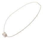 Hermes Cage de Ash Cube Necklace Silver Purple Metal Enamel — view 3