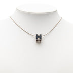 Hermes Cage de Ash Cube Necklace Silver Purple Metal Enamel — view 6