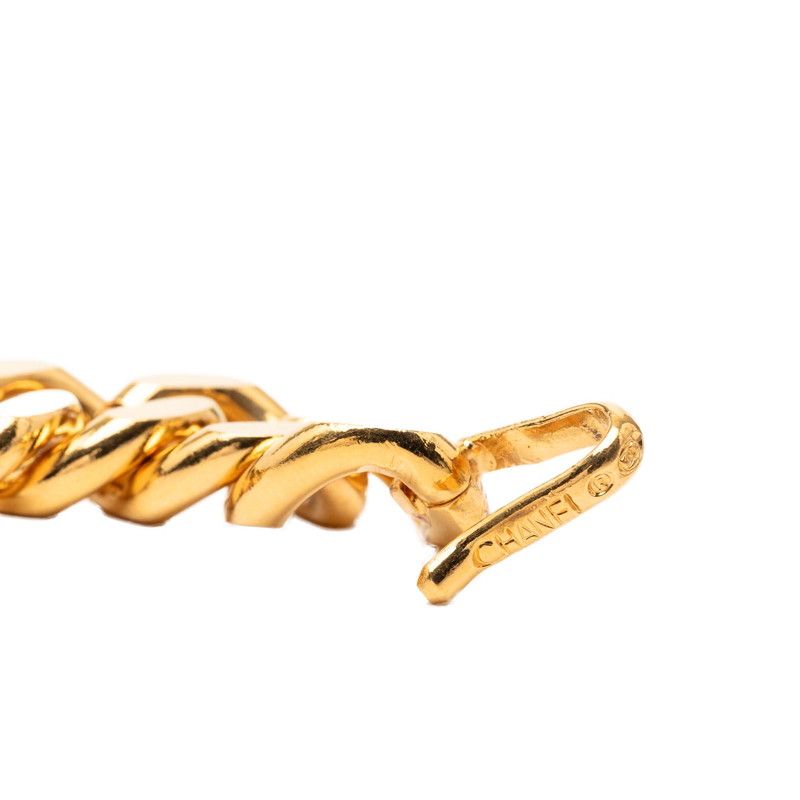 Chanel CC Logo 31 Rue Cambon Paris Plate Chain Belt Gold Plated — view 3