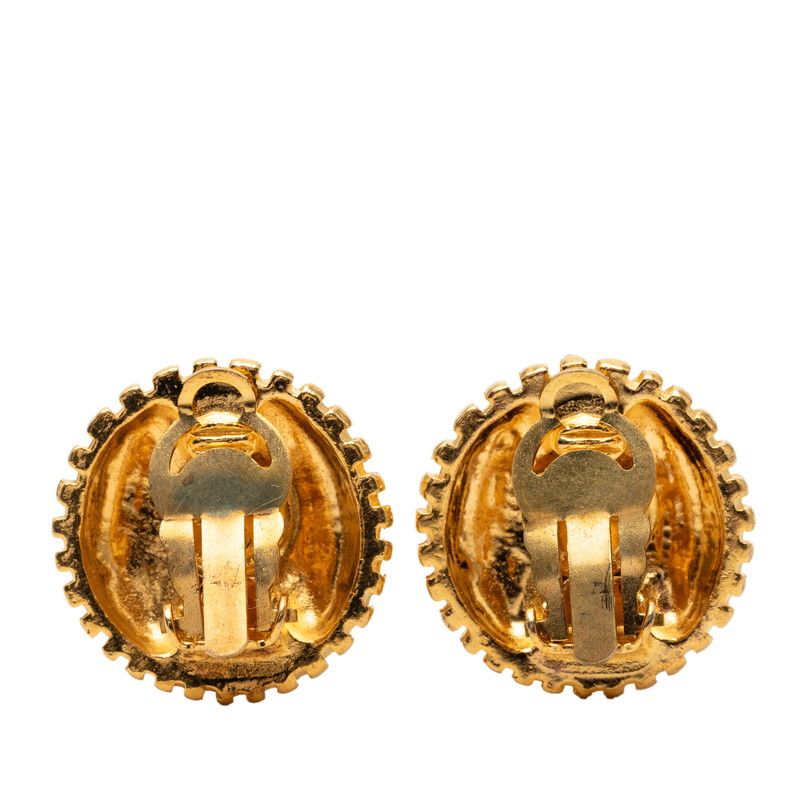 Chanel CC Logo Earrings Gold Plated — view 2