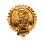 Chanel CC Logo Earrings Gold Plated — view 3