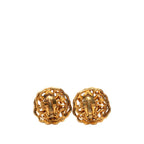 Chanel CC Logo Vintage Earrings Gold Plated — view 2