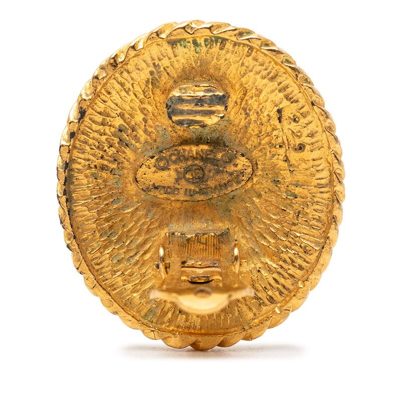 Chanel Night Riding Earrings Gold Plated — view 3
