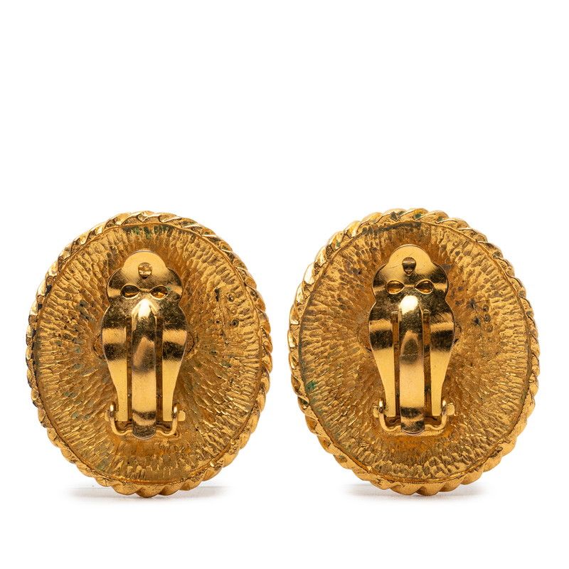 Chanel Night Riding Earrings Gold Plated — view 2