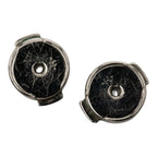 Hermes Cage de Ash Cube Earrings Silver Light Pink Metal Enamel — view 5
