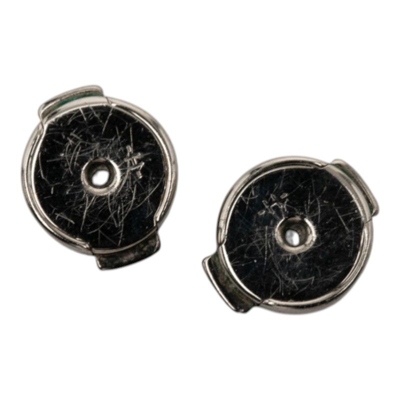 Hermes Cage de Ash Cube Earrings Silver Light Pink Metal Enamel — view 5