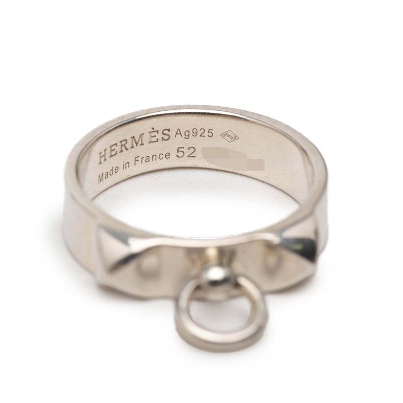 Hermes Collier de Chien PM Ring 52 Silver — view 5